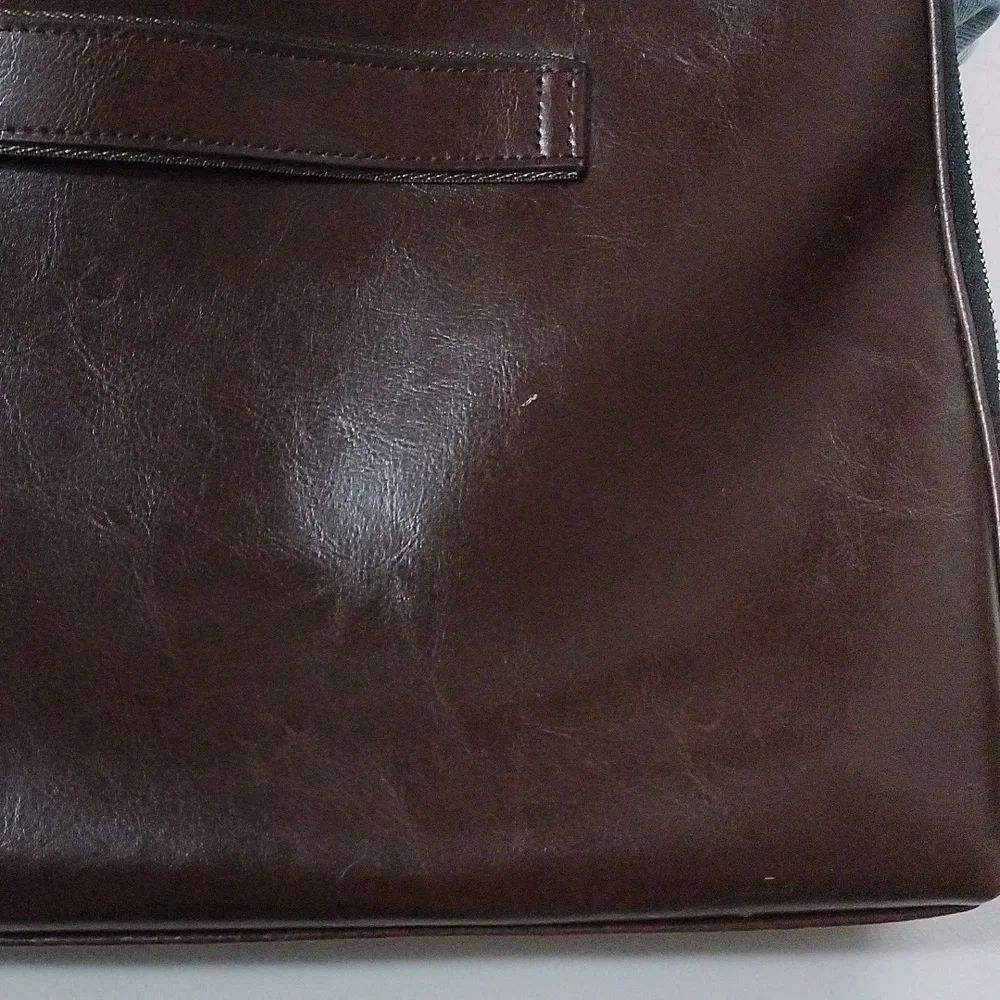 Blofinche Laptop Messenger shoulder bag Genuine Leather Briefcase 13.3 15.6 Inch